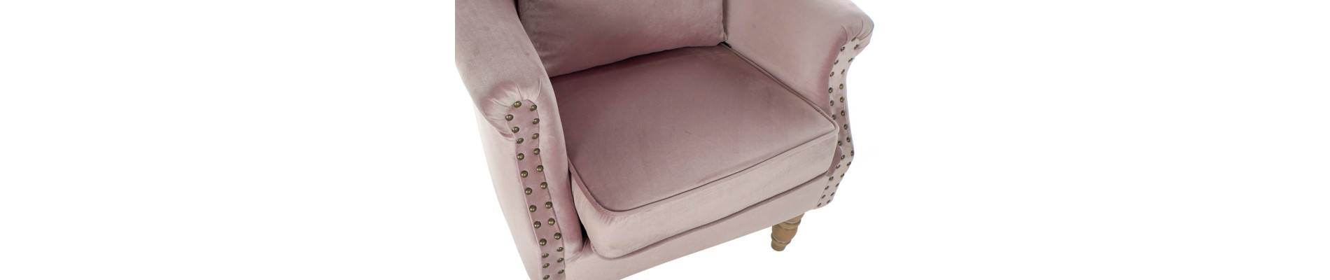 SILLON VELVET RUBBERWOOD 73X70X87 ROSA