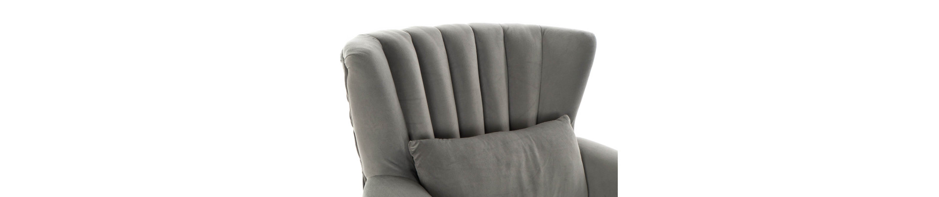 SILLON VELVET RUBBERWOOD 73X75X87 COJIN GRIS CLARO