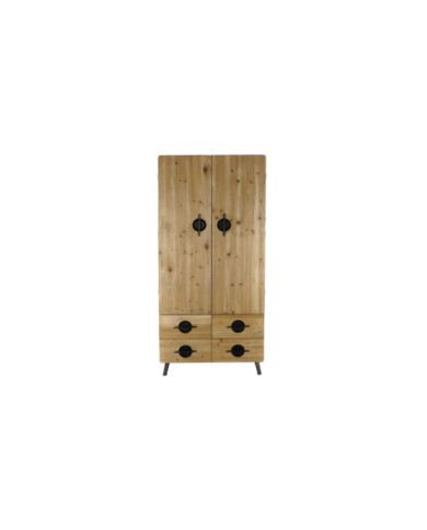 ARMARIO ABETO METAL 80X35X176 NATURAL MARRON