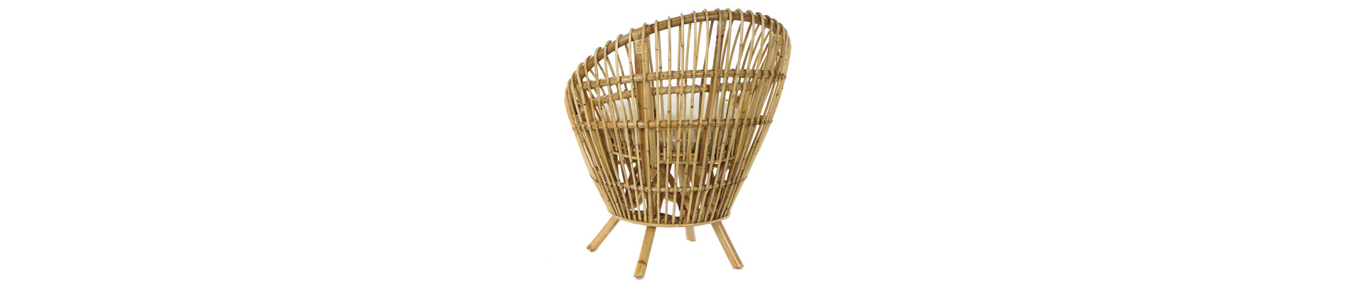 SILLON RATAN ALGODON 76X65X85 CON COJIN NATURAL