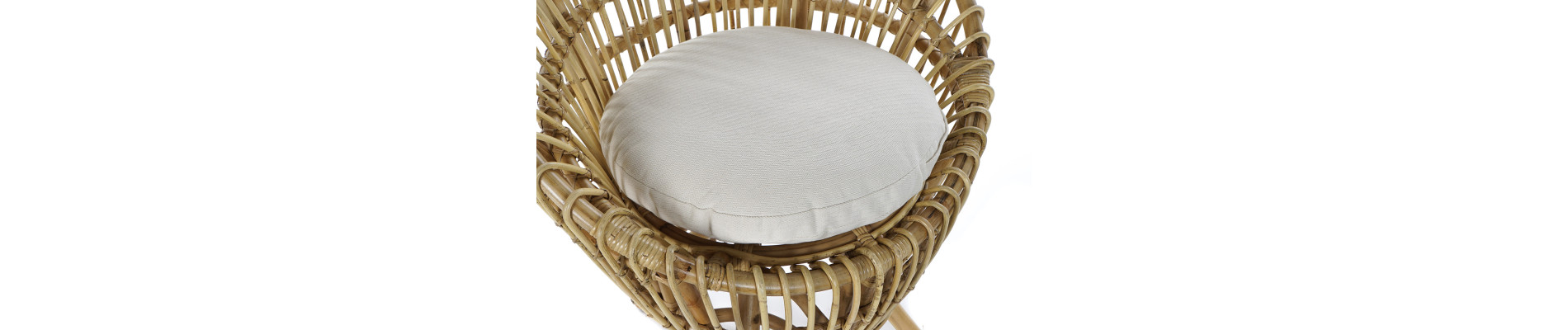 SILLON RATAN ALGODON 76X65X85 CON COJIN NATURAL