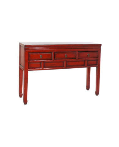CONSOLA OLMO METAL 128X30X88 ROJO