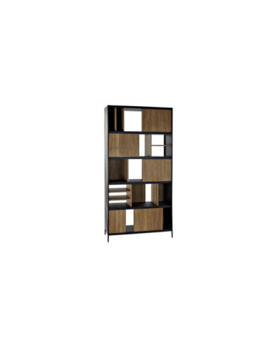 ESTANTERIA FRESNO HIERRO 98X36X200 NEGRO
