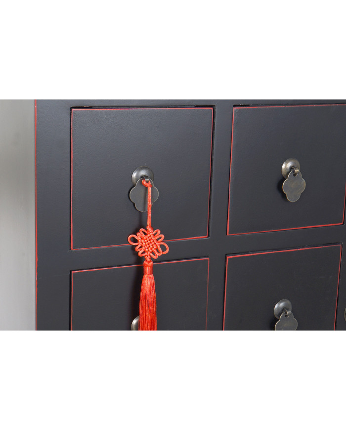MUEBLE TV ABETO MDF 130X24X51 ORIENTAL NEGRO
