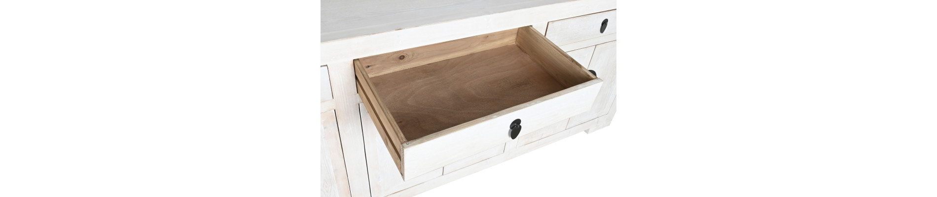 BUFFET MADERA RECICLADA METAL 220X45X86