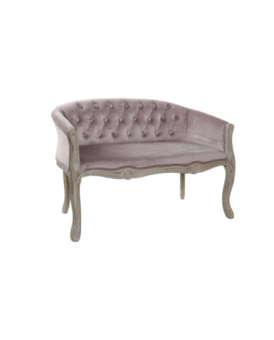 SOFA POLIESTER MADERA 107X61X71 ROSA