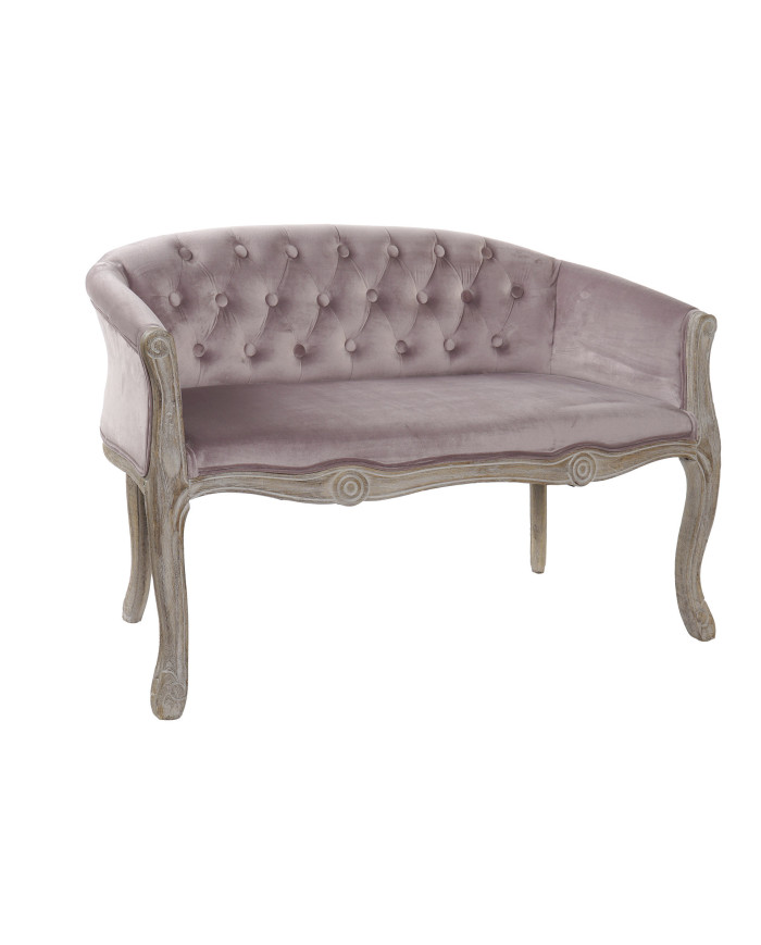 SOFA POLIESTER MADERA 107X61X71 ROSA