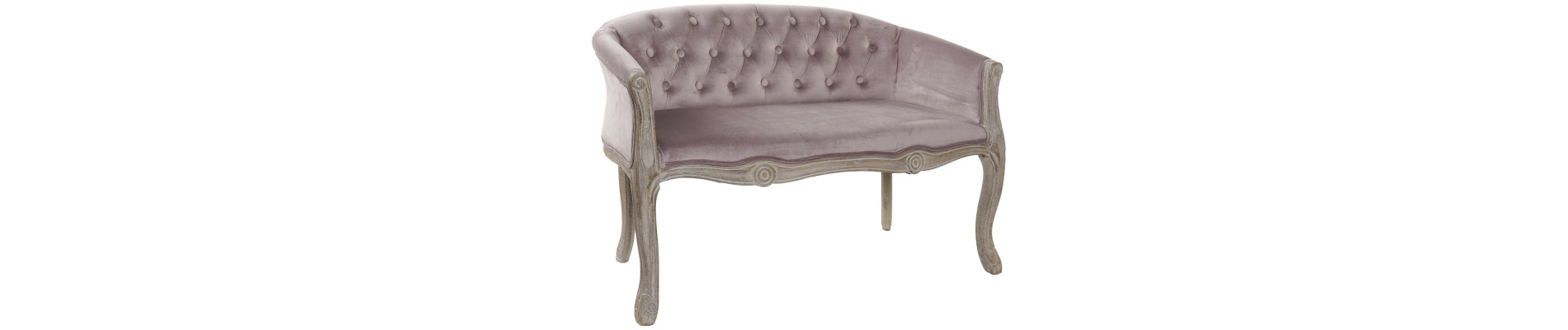 SOFA POLIESTER MADERA 107X61X71 ROSA
