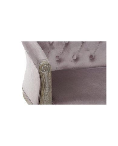 SOFA POLIESTER MADERA 107X61X71 ROSA