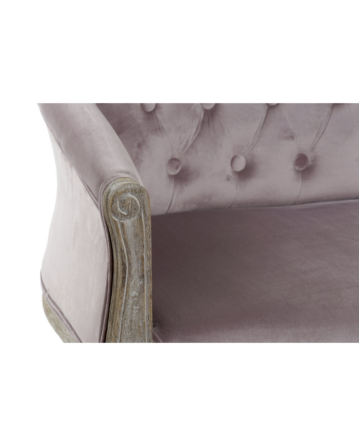 SOFA POLIESTER MADERA 107X61X71 ROSA