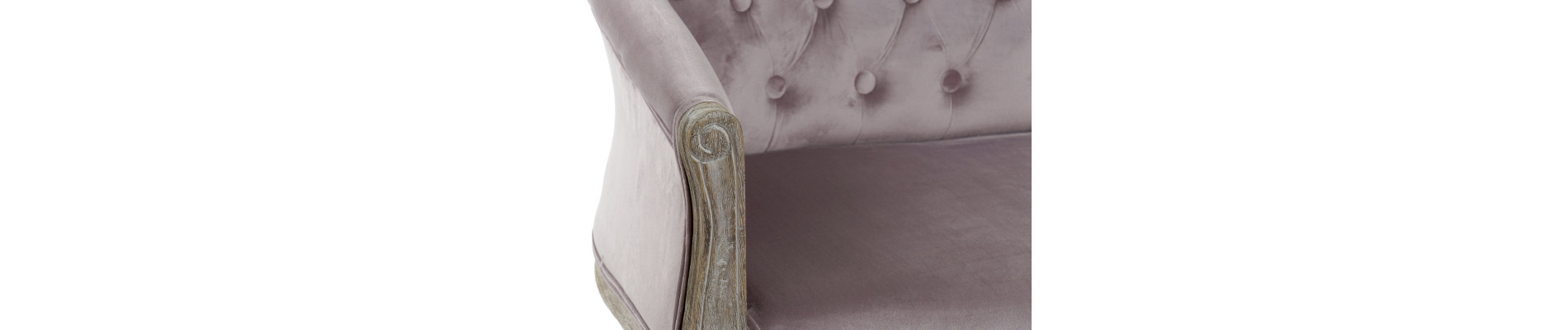 SOFA POLIESTER MADERA 107X61X71 ROSA