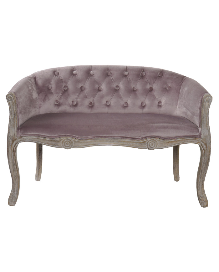 SOFA POLIESTER MADERA 107X61X71 ROSA