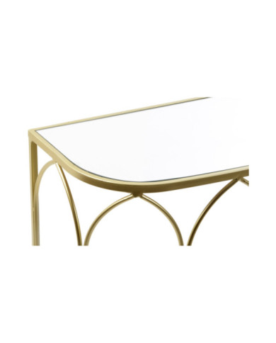CONSOLA METAL ESPEJO 106X33X81 DORADO