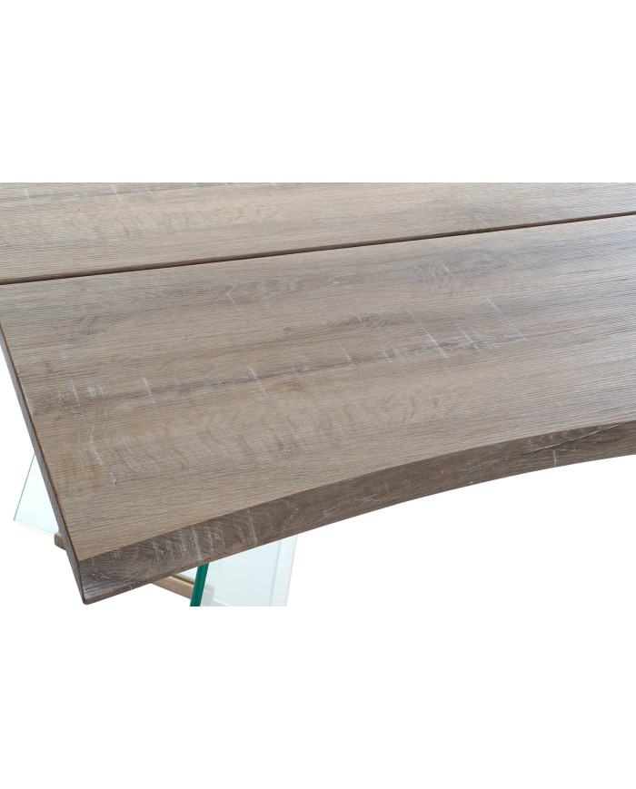 MESA COMEDOR MDF CRISTAL 180X90X76 MARRON