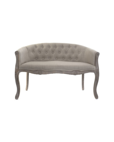 SOFA POLIESTER RUBBERWOOD 107X61X71 DECAPE GREIGE