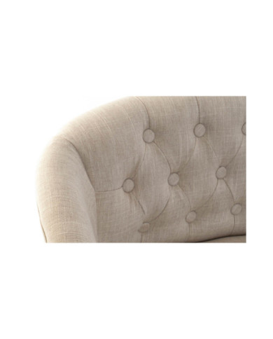 SOFA POLIESTER RUBBERWOOD 107X61X71 DECAPE GREIGE