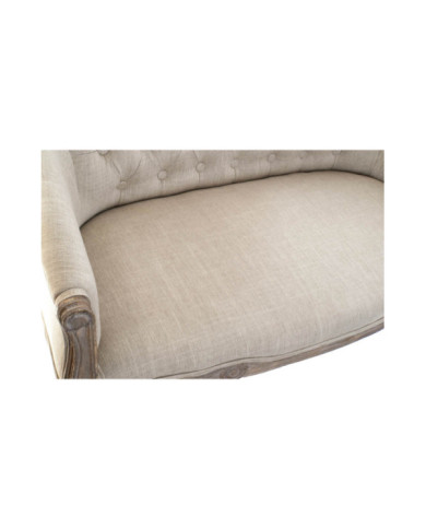 SOFA POLIESTER RUBBERWOOD 107X61X71 DECAPE GREIGE