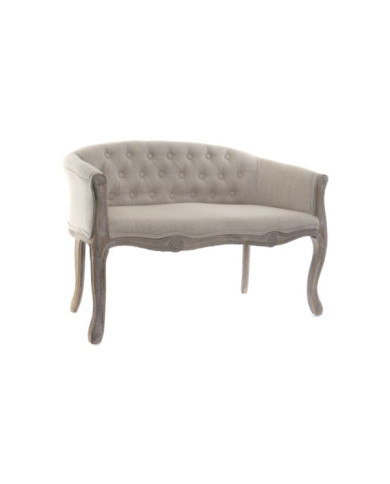 SOFA POLIESTER RUBBERWOOD 107X61X71 DECAPE GREIGE