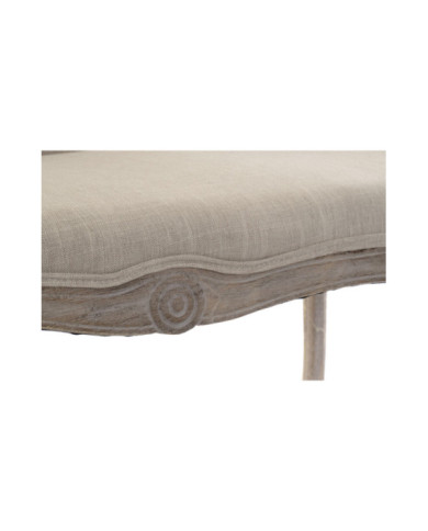 SOFA POLIESTER RUBBERWOOD 107X61X71 DECAPE GREIGE