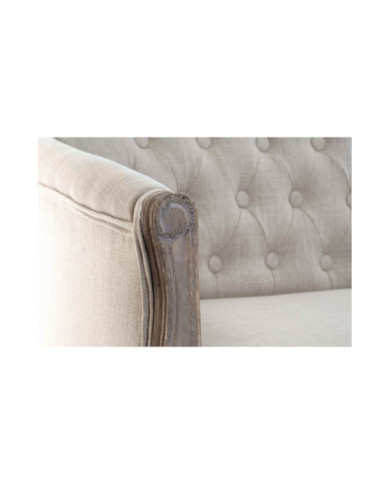 SOFA POLIESTER RUBBERWOOD 107X61X71 DECAPE GREIGE