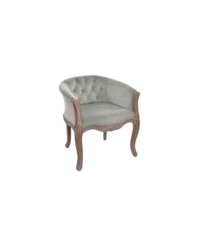 BUTACA POLIESTER RUBBERWOOD 62X58X69 GRIS