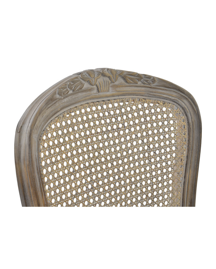 SILLA LINO RATAN 53X49X95 NATURAL GRIS