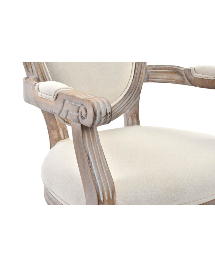 SILLA MADERA POLIESTER 55X46X95 NATURAL