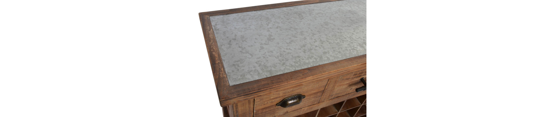 CONSOLA MADERA 120X35X95 BOTELLERO