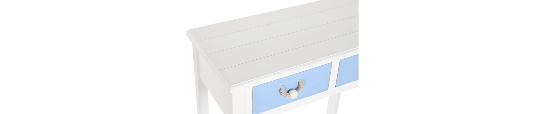 CONSOLA MDF CUERDA 80X40X75 AZUL CELESTE