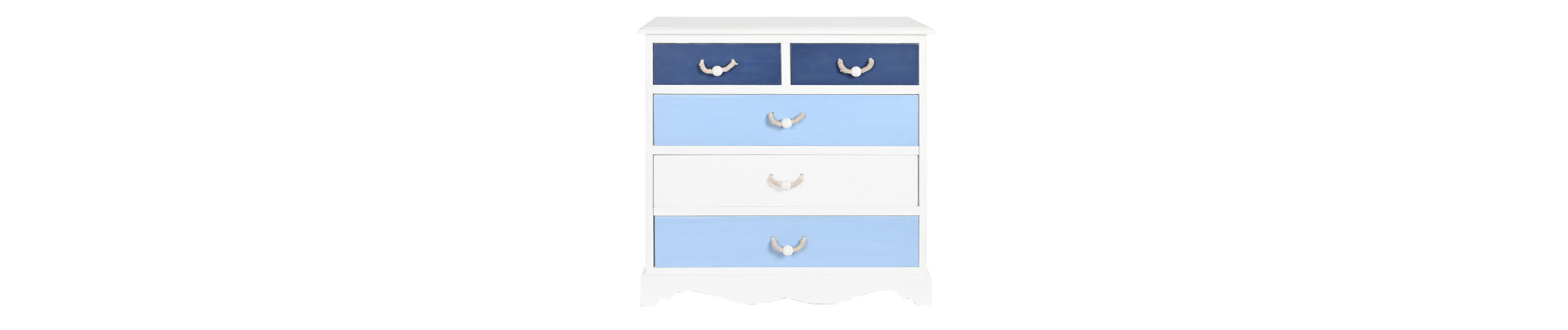 COMODA MDF CUERDA 80X40X80 AZUL MARINO