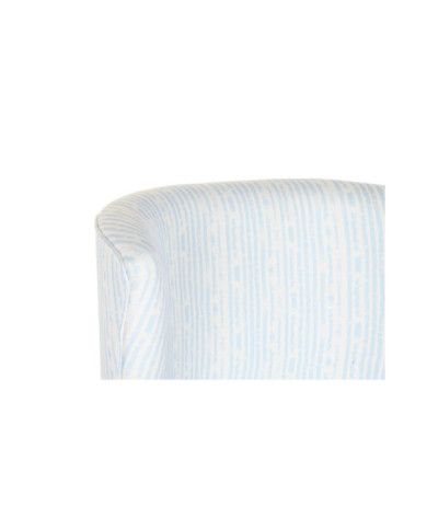 SILLON POLIESTER MADERA 73X67X85 RAYAS AZUL