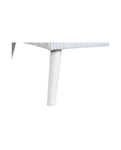 SOFA POLIESTER METAL 130X68X78 RAYAS AZUL CELESTE