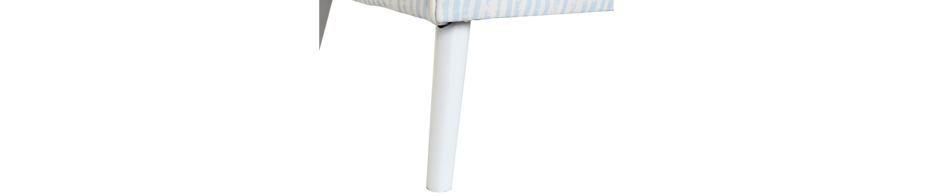 SOFA POLIESTER METAL 130X68X78 RAYAS AZUL CELESTE