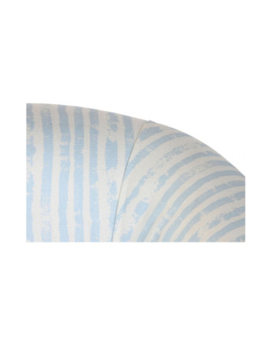 SOFA POLIESTER METAL 130X68X78 RAYAS AZUL CELESTE