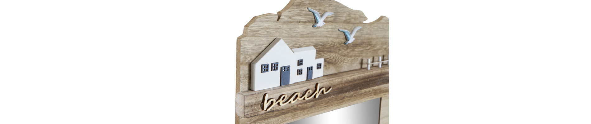 ESPEJO MDF 34X3X51 FARO NATURAL MARRON