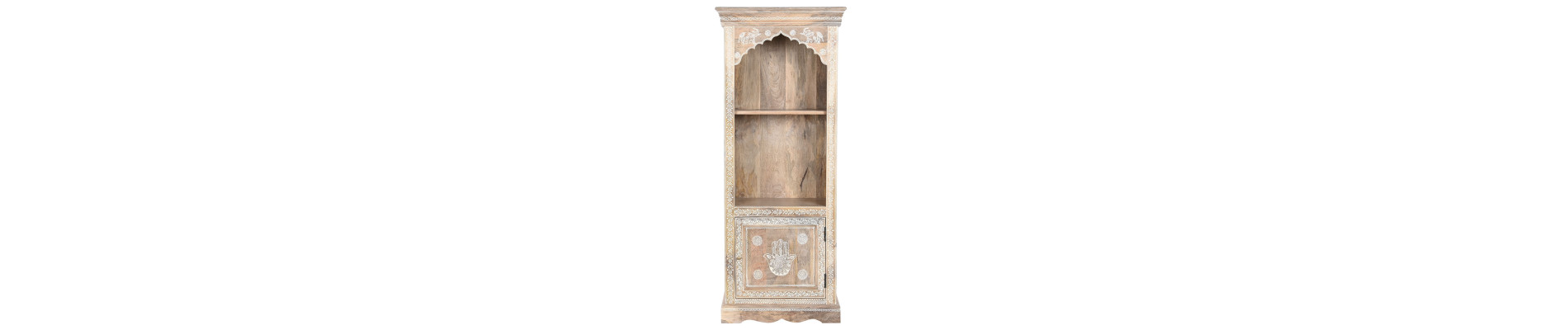 LIBRERIA MANGO MDF 61X30X152 FLORAL PINTADO MANO