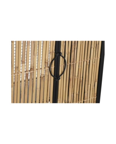 APARADOR RATAN METAL 65X35X130,5 NEGRO