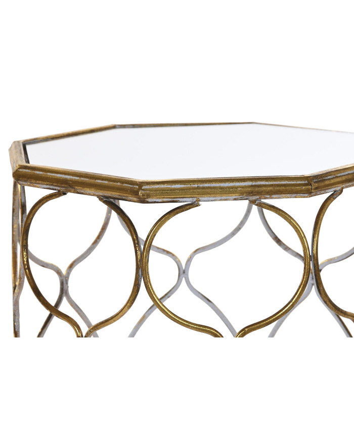 MESITA AUXILIAR SET 2 METAL ESPEJO 42X42X63 7,30
