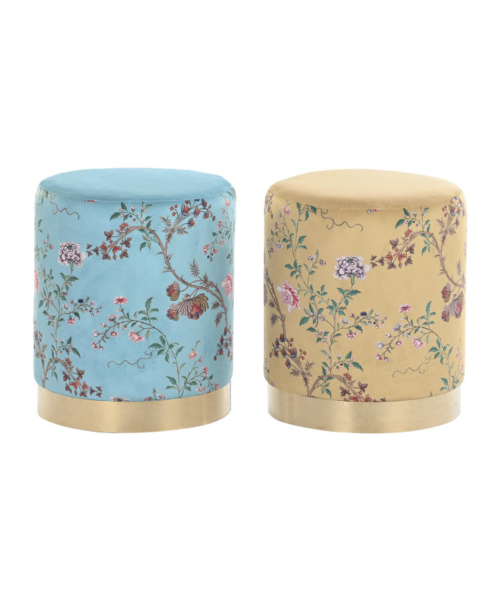 REPOSAPIES POLIESTER METAL 32X32X38 FLORES 2 SURT.