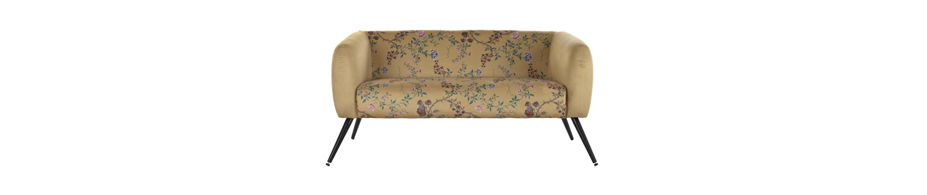SOFA POLIESTER METAL 130X68X78 RAYAS AZUL CELESTE