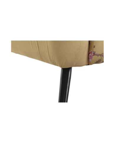 SOFA POLIESTER METAL 140X71X71 FLORES AMARILLO