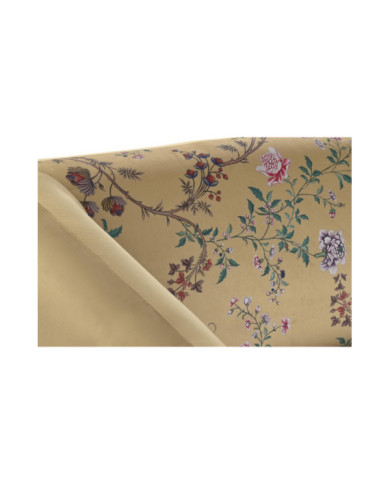 SOFA POLIESTER METAL 140X71X71 FLORES AMARILLO