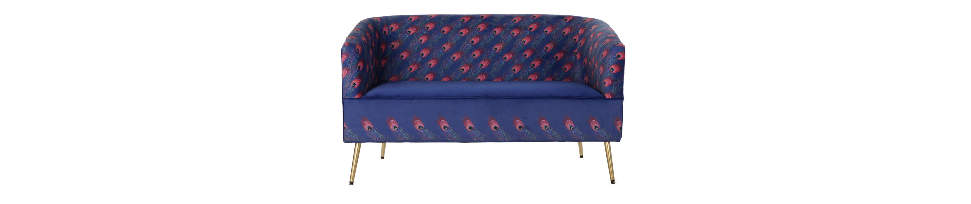 SOFA POLIESTER METAL 140X71X71 FLORES AMARILLO