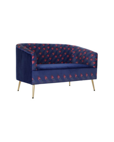 SOFA POLIESTER METAL 130X70X80 PLUMA PAVO REAL