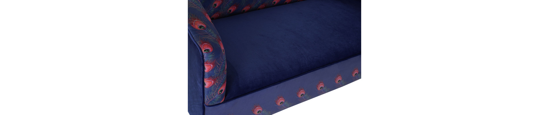 SOFA POLIESTER METAL 130X70X80 PLUMA PAVO REAL