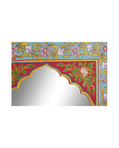 ESPEJO MDF 41X2X56 FLORAL PINTADO MANO MULTICOLOR