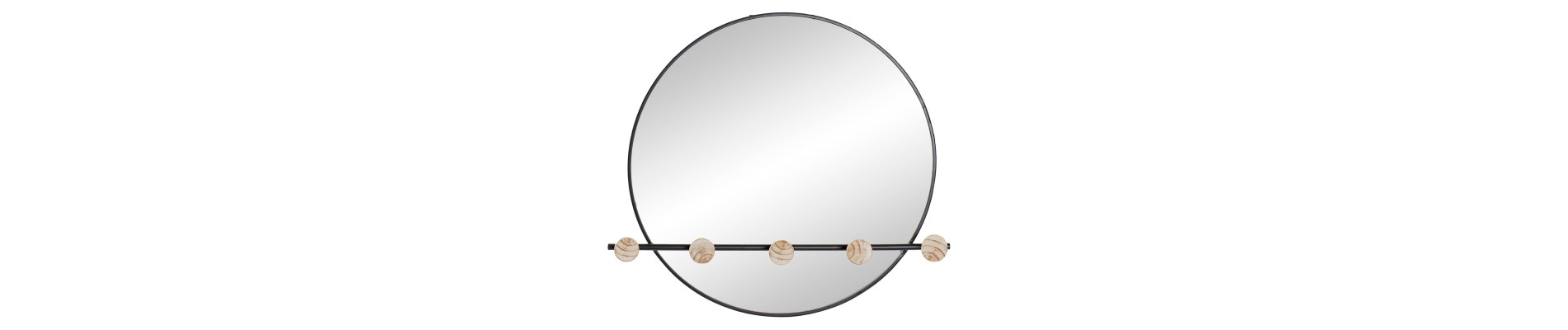 ESPEJO METAL CRISTAL 39,5X3X39,5 PERCHERO NATURAL