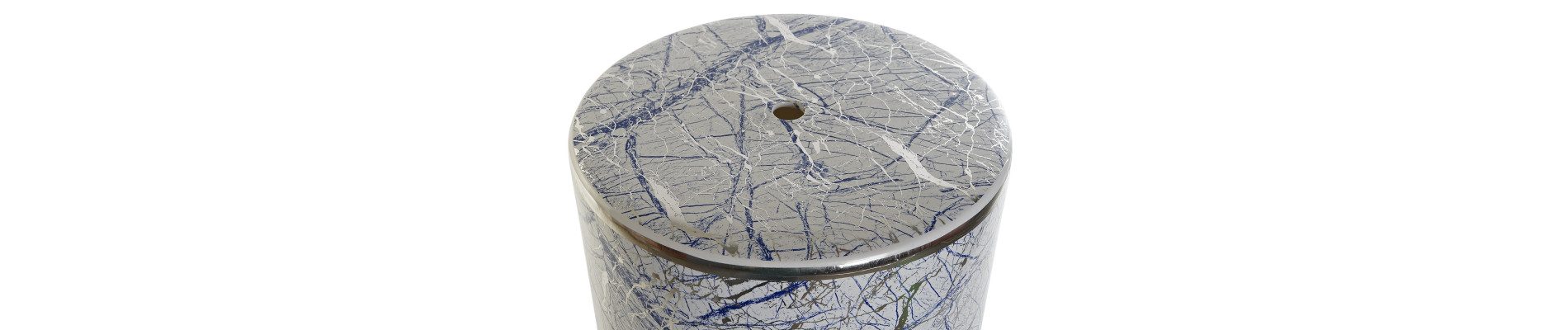 MESITA AUXILIAR PORCELANA 33,5X33,5X44 AZUL