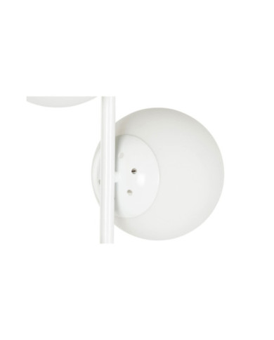 LAMPARA PIE METAL CRISTAL 35X25X167 3 BOLAS BLANCO
