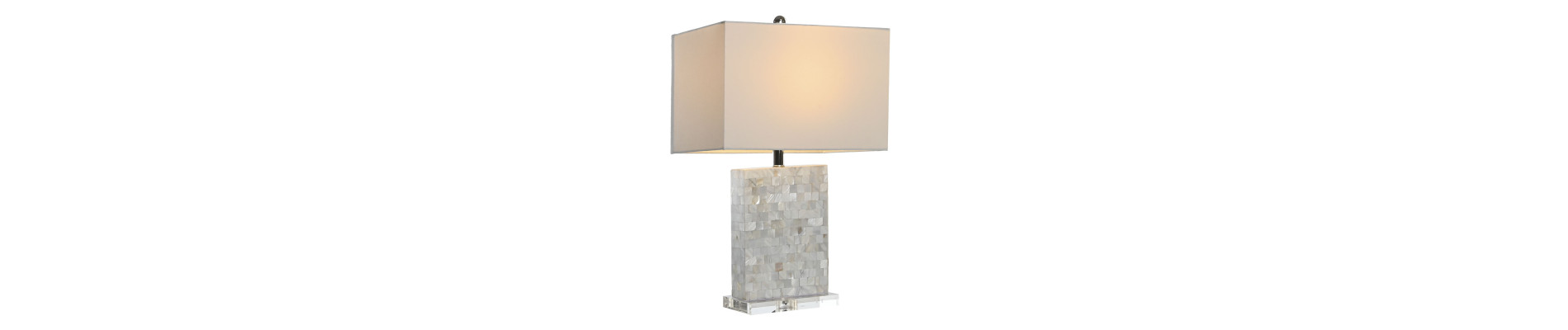 LAMPARA SOBREMESA NACAR ACRILICO 40X23X62 GRIS